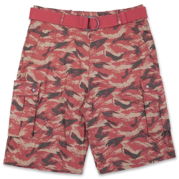 Levi's Men's Leaf Red Camo Belted Snap Cargo Shorts (Waist: 42) - Picture 2 of 6